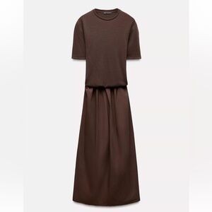 Zara Brown Midi Dress
